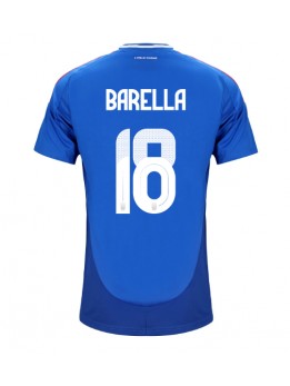 Italien Nicolo Barella #18 Heimtrikot EM 2024 Kurzarm